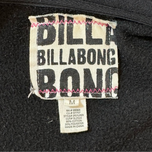 Billabong Jacket Womens Medium Black Plaid Tapered Waist Pea Coat With Pockets - Picture 16 of 16